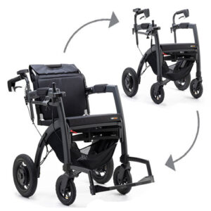 rollz motion electric elektrische opvouwbare rolstoel en rollator in 1